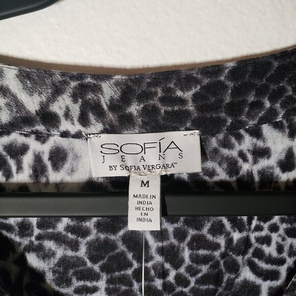 New Sofia Vergara Women's Short Sleeve Wrap Front Maxi Dress Size Medium M - Picture 12 of 15